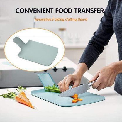 MATERIOL Fold & Pour Cutting Board – Anti-Spill Funnel Design for Mess-Free Meal Prep